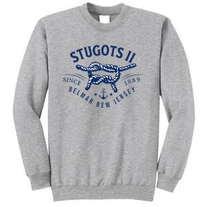 Stugots Belmar Nj Rope Retro Sarcastic Funny Boating Tall Sweatshirt