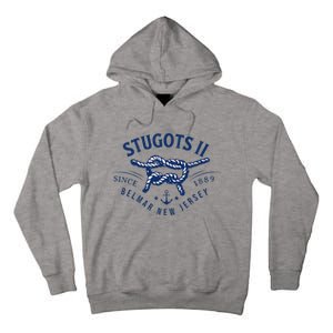 Stugots Belmar Nj Rope Retro Sarcastic Funny Boating Tall Hoodie