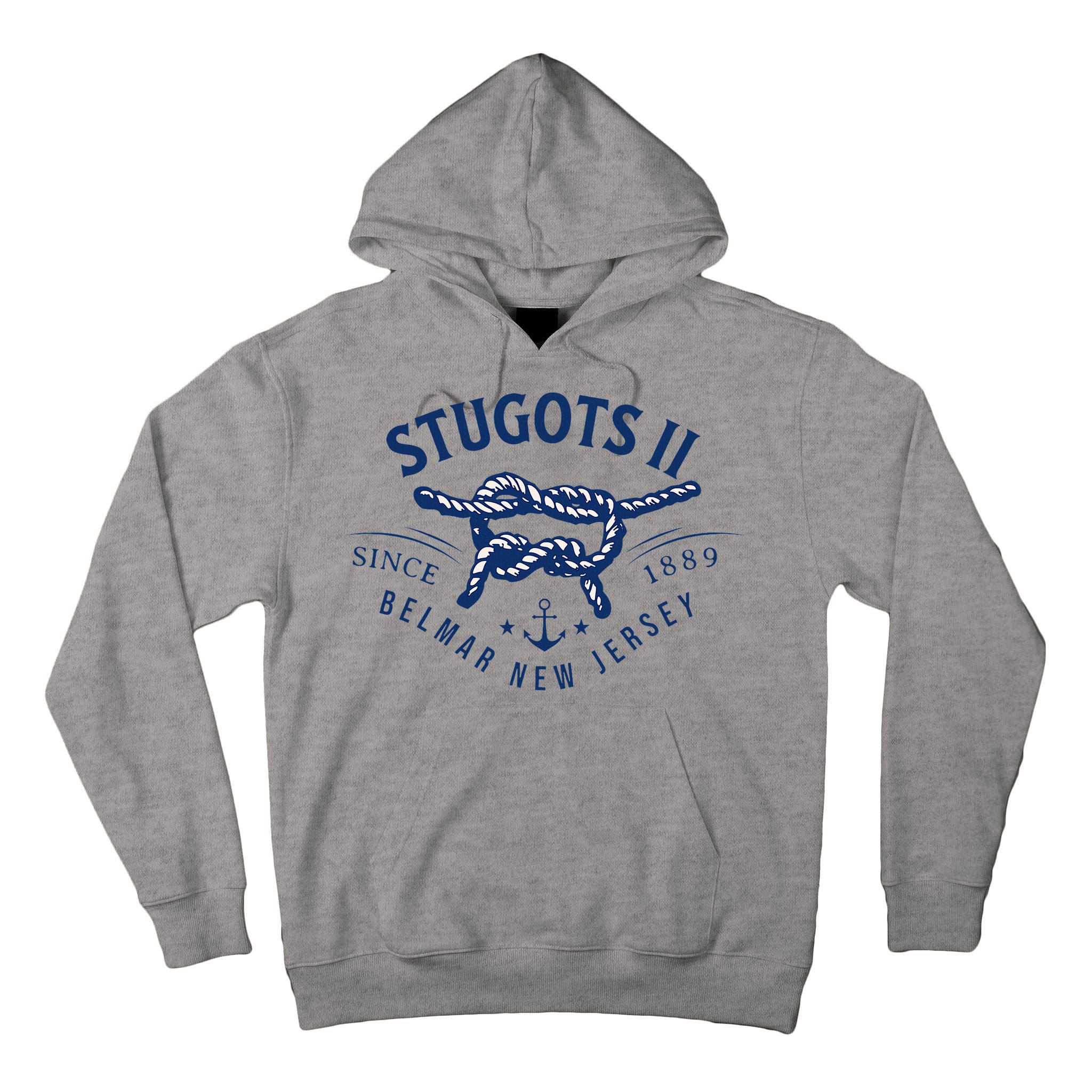 Stugots Belmar Nj Rope Retro Sarcastic Funny Boating Tall Hoodie