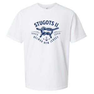 Stugots Belmar Nj Rope Retro Sarcastic Funny Boating Sueded Cloud Jersey T-Shirt