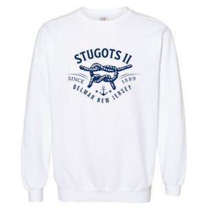 Stugots Belmar Nj Rope Retro Sarcastic Funny Boating Garment-Dyed Sweatshirt