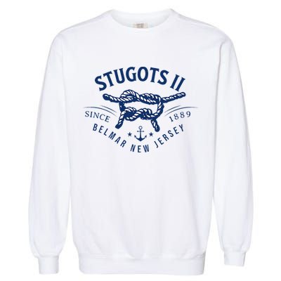 Stugots Belmar Nj Rope Retro Sarcastic Funny Boating Garment-Dyed Sweatshirt
