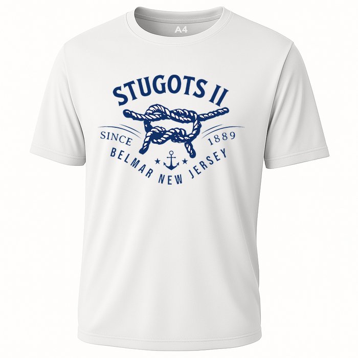 Stugots Belmar Nj Rope Retro Sarcastic Funny Boating Cooling Performance Crew T-Shirt