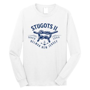 Stugots Belmar Nj Rope Retro Sarcastic Funny Boating Long Sleeve Shirt