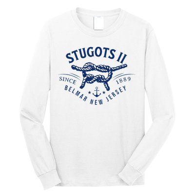 Stugots Belmar Nj Rope Retro Sarcastic Funny Boating Long Sleeve Shirt