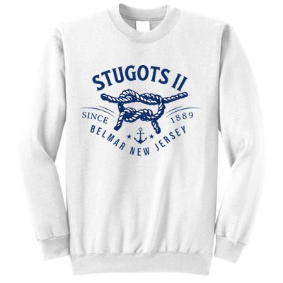 Stugots Belmar Nj Rope Retro Sarcastic Funny Boating Sweatshirt