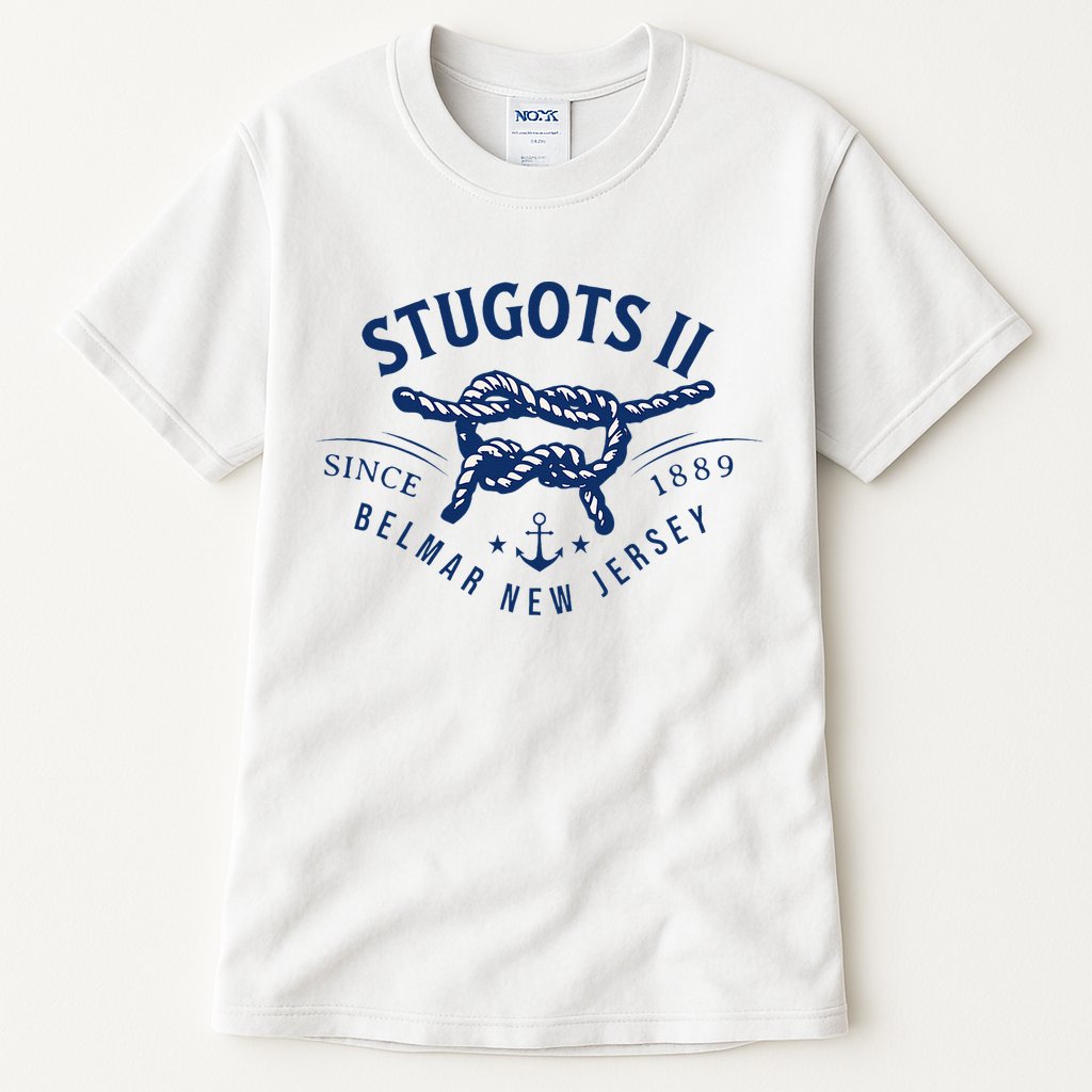 Stugots Belmar Nj Rope Retro Sarcastic Funny Boating Tall T-Shirt