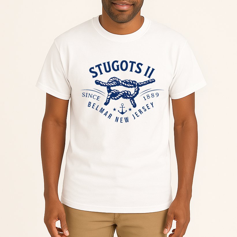 Stugots Belmar Nj Rope Retro Sarcastic Funny Boating Tall T-Shirt