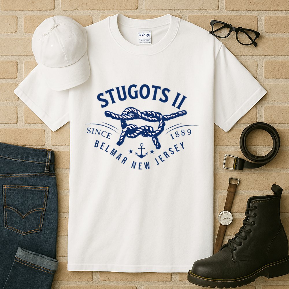 Stugots Belmar Nj Rope Retro Sarcastic Funny Boating Tall T-Shirt