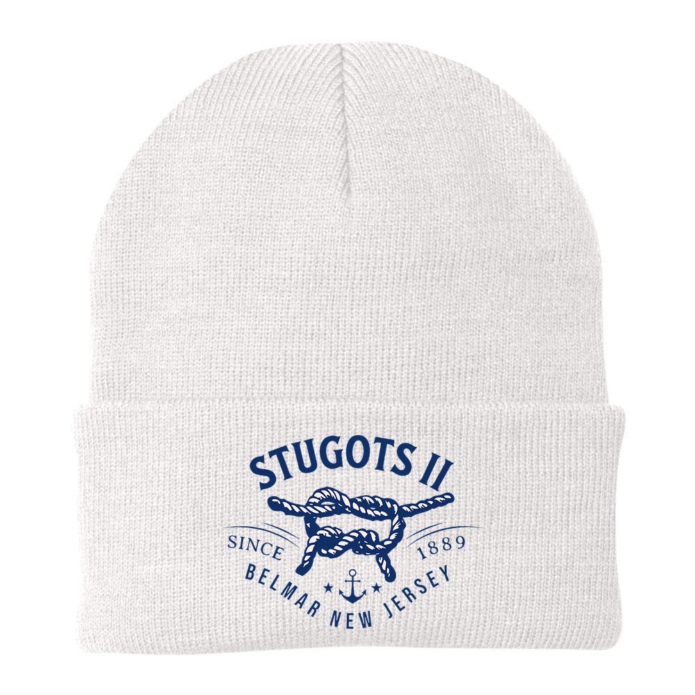 Stugots Belmar Nj Rope Retro Sarcastic Funny Boating Beanie