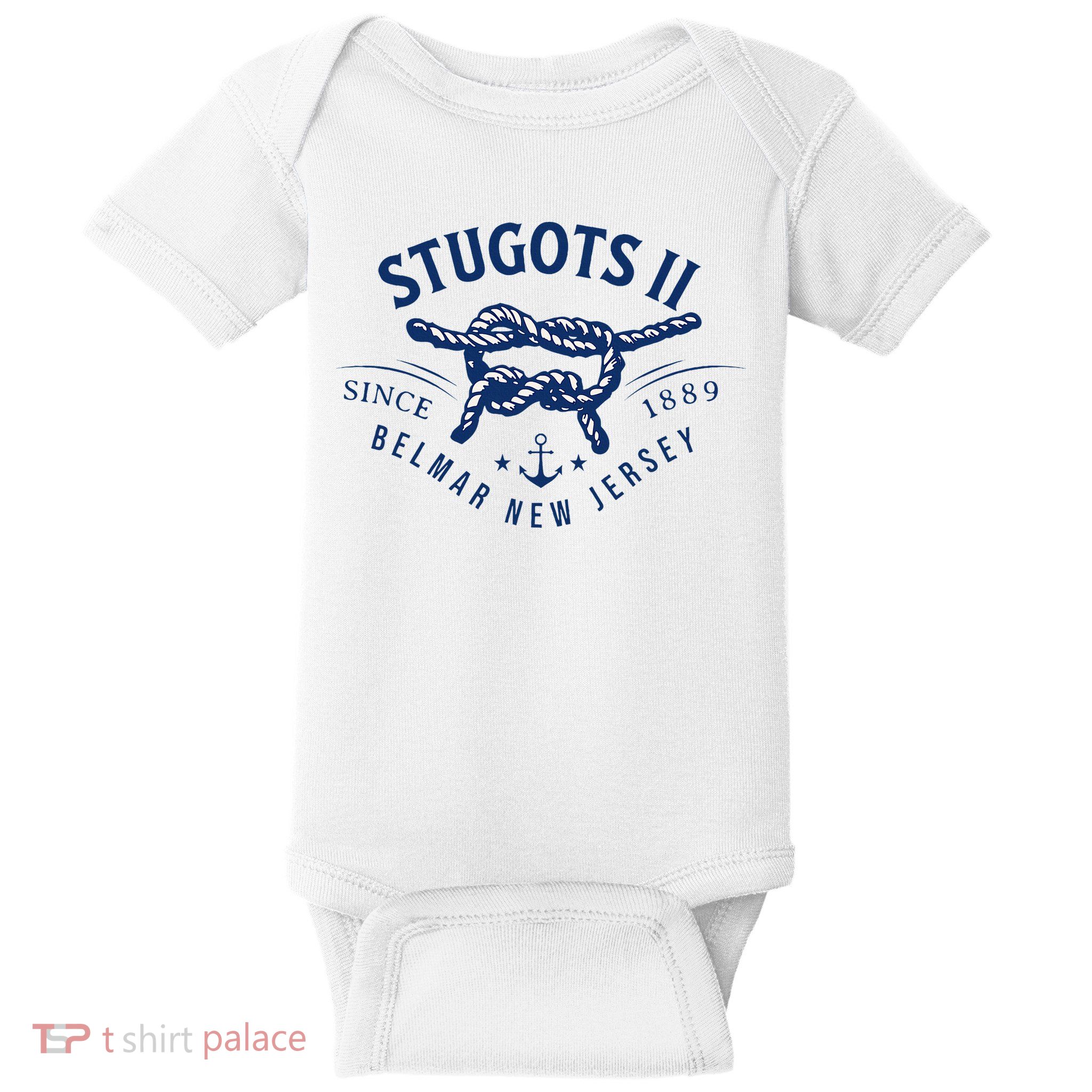 Stugots Belmar Nj Rope Retro Sarcastic Funny Boating Baby Bodysuit