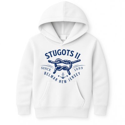 Stugots Belmar Nj Rope Retro Sarcastic Funny Boating Kids Hoodie