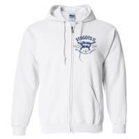 Stugots Belmar Nj Rope Retro Sarcastic Funny Boating Full Zip Hoodie