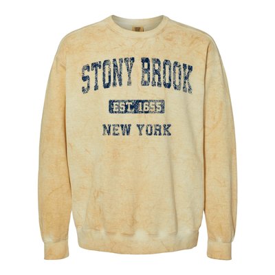 Stony Brook New York Ny Vintage Athletic Colorblast Crewneck Sweatshirt