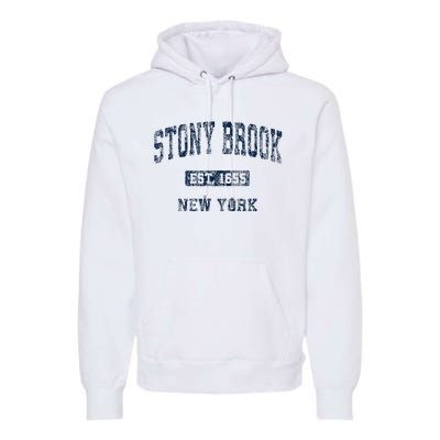 Stony Brook New York Ny Vintage Athletic Premium Hoodie