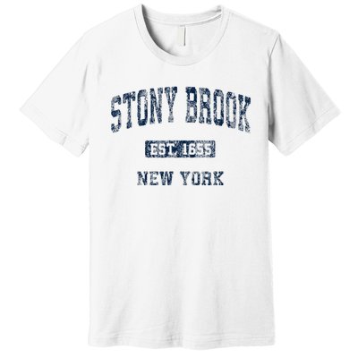 Stony Brook New York Ny Vintage Athletic Premium T-Shirt