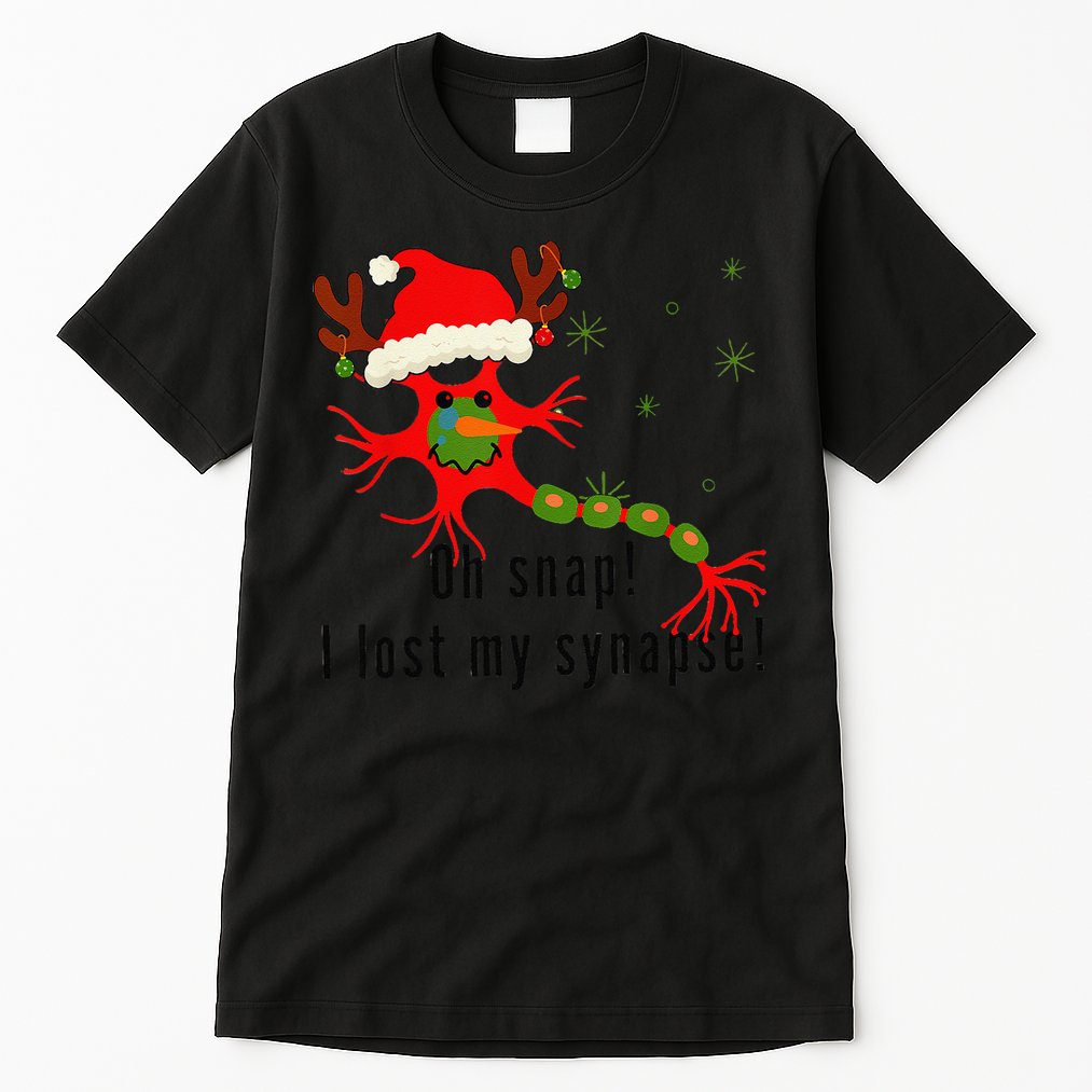Science Brain Neuron Christmas Neurology Science Teacher Tall T-Shirt