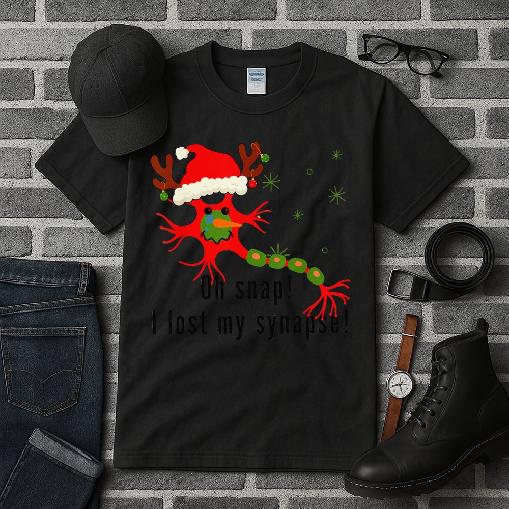 Science Brain Neuron Christmas Neurology Science Teacher Tall T-Shirt