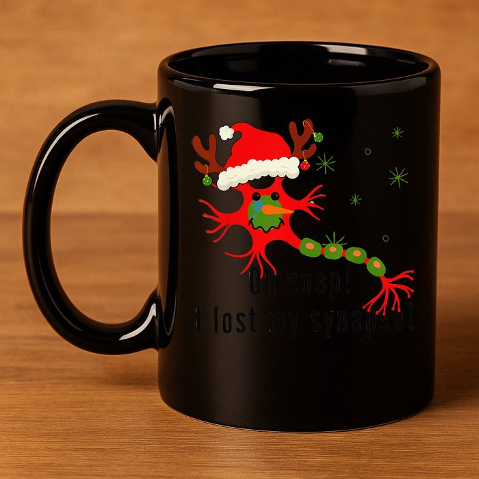 Science Brain Neuron Christmas Neurology Science Teacher 11oz C Handle Ceramic Mug