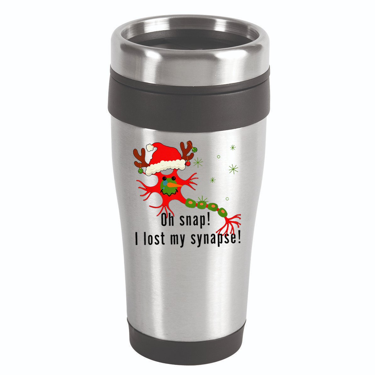 Science Brain Neuron Christmas Neurology Science Teacher 16oz Travel Tumbler