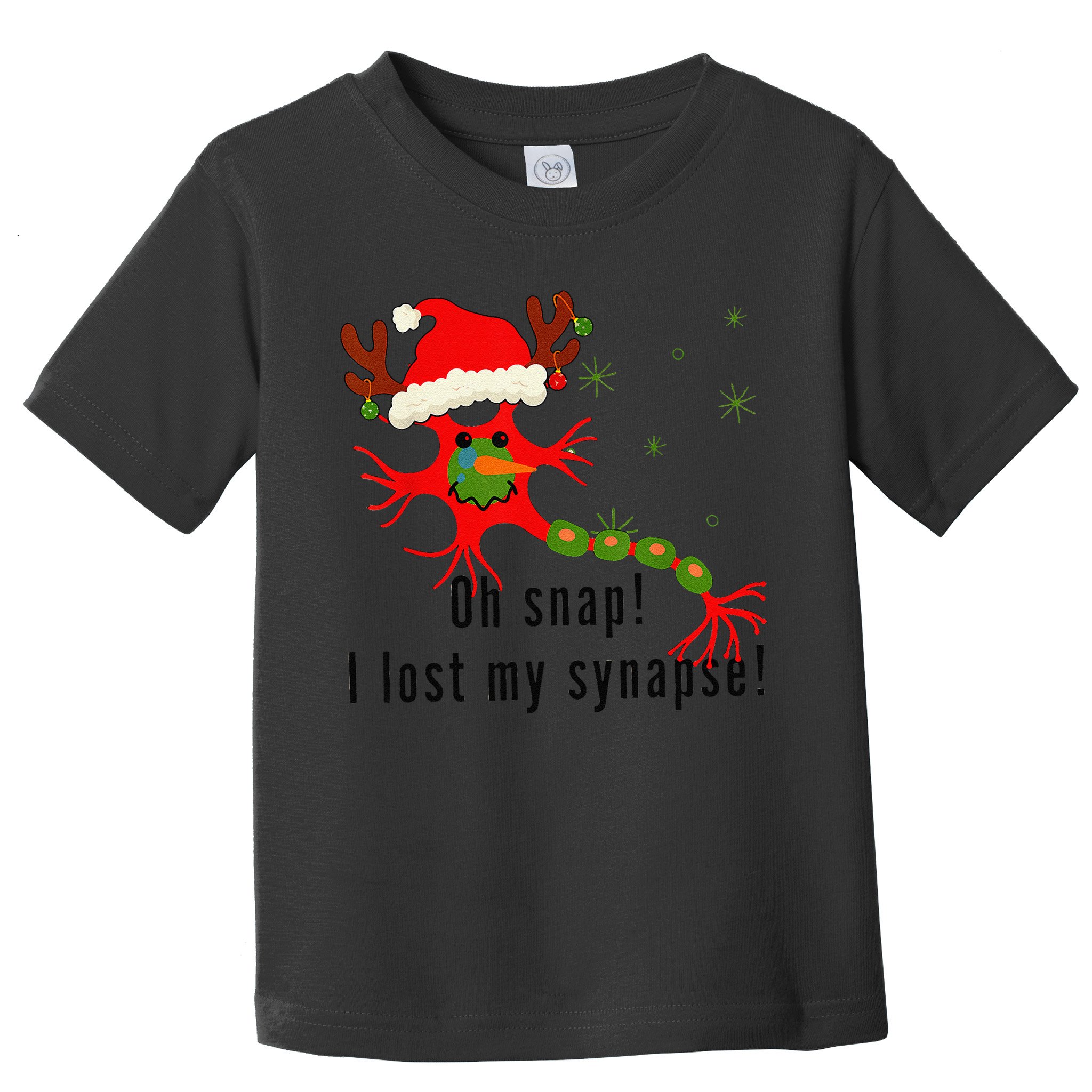 Science Brain Neuron Christmas Neurology Science Teacher Toddler T-Shirt