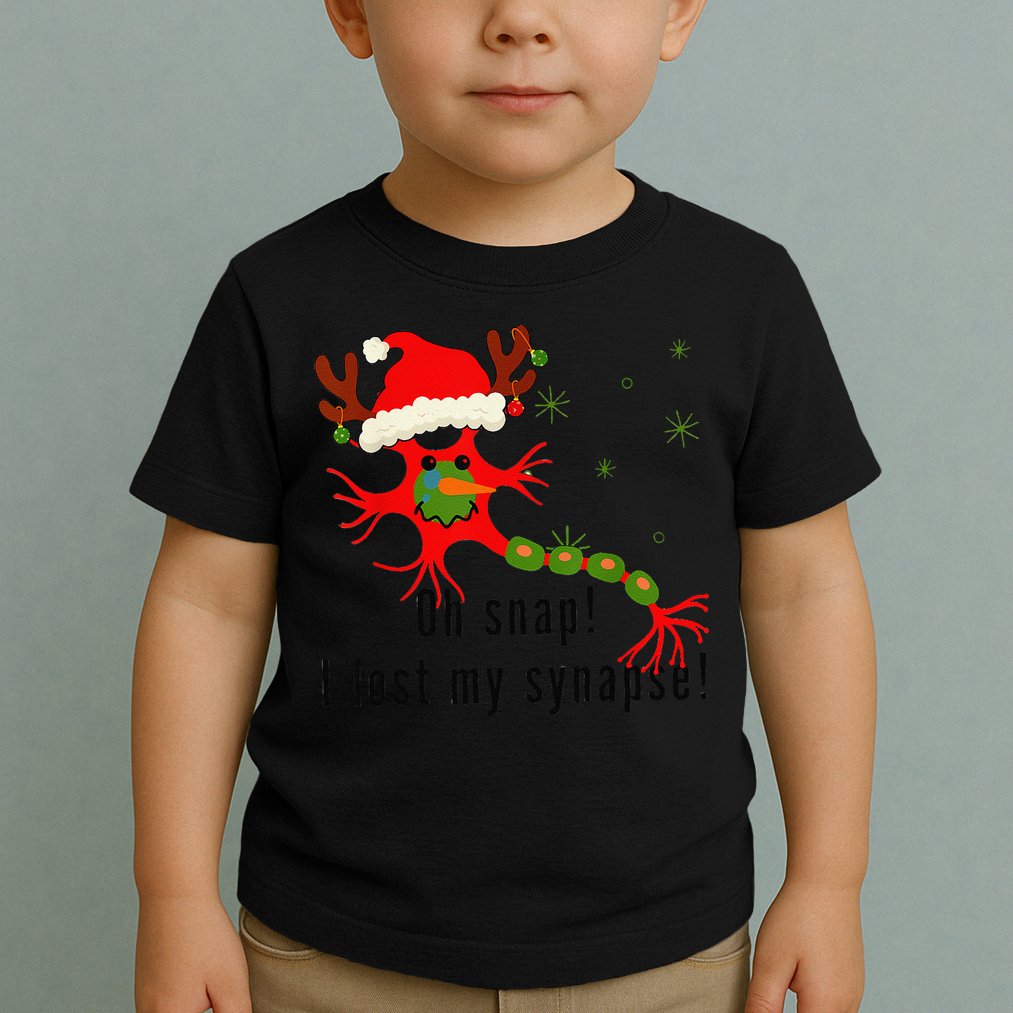 Science Brain Neuron Christmas Neurology Science Teacher Toddler T-Shirt