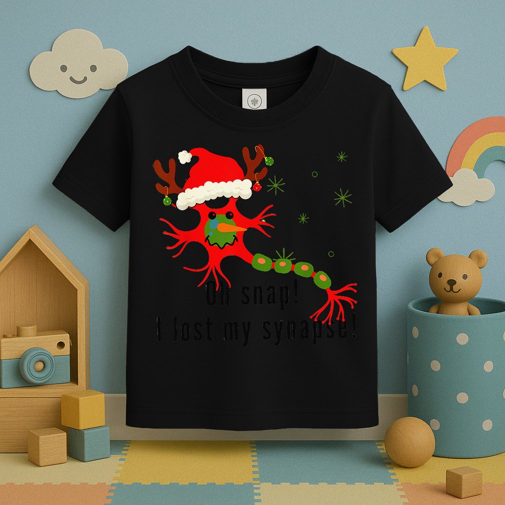 Science Brain Neuron Christmas Neurology Science Teacher Toddler T-Shirt