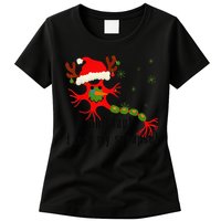 Science Brain Neuron Christmas Neurology Science Teacher Womens T-Shirt