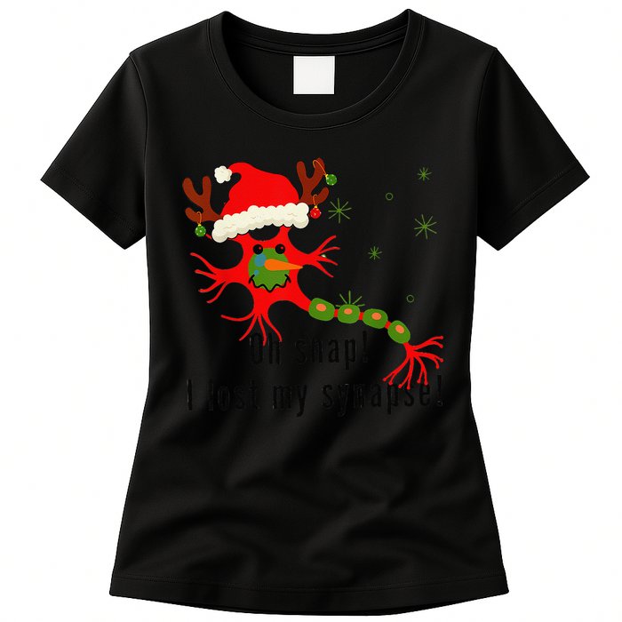 Science Brain Neuron Christmas Neurology Science Teacher Womens T-Shirt