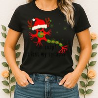 Science Brain Neuron Christmas Neurology Science Teacher Womens T-Shirt