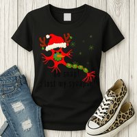 Science Brain Neuron Christmas Neurology Science Teacher Womens T-Shirt