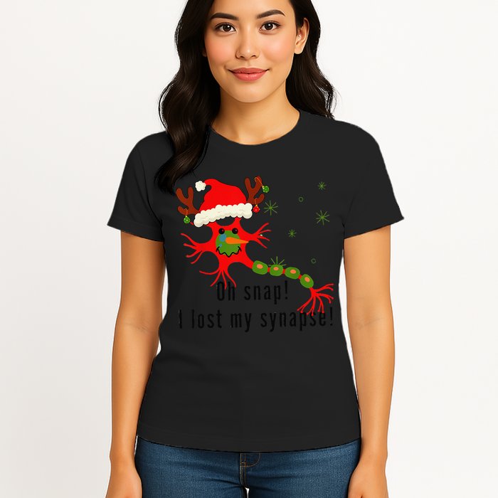 Science Brain Neuron Christmas Neurology Science Teacher Womens T-Shirt
