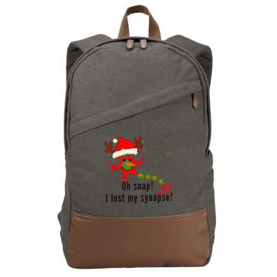 Science Brain Neuron Christmas Neurology Science Teacher Cotton Canvas Backpack