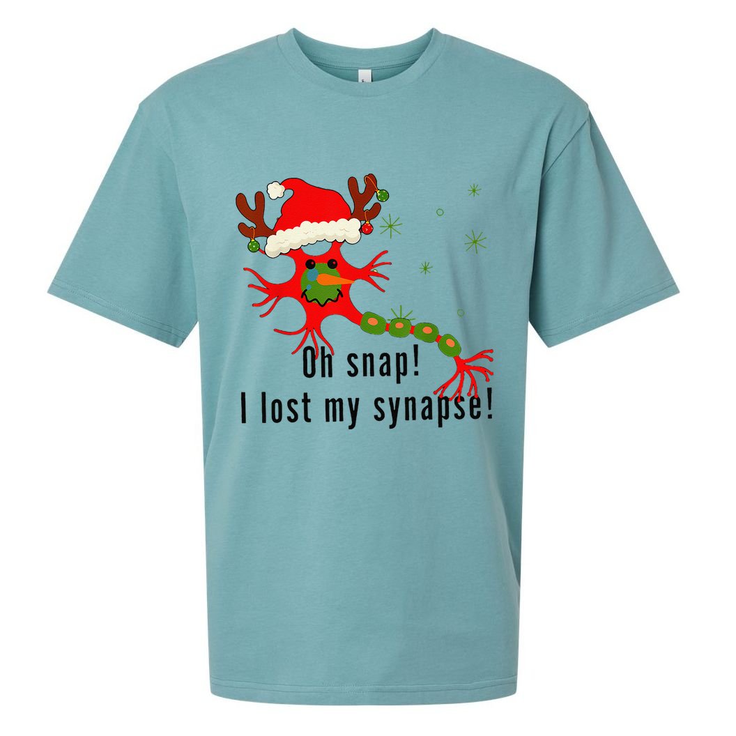 Science Brain Neuron Christmas Neurology Science Teacher Sueded Cloud Jersey T-Shirt