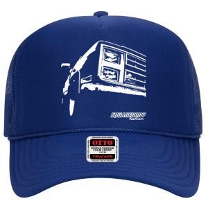 Square Body Nation Squarebody Truck Lovers High Crown Mesh Back Trucker Hat