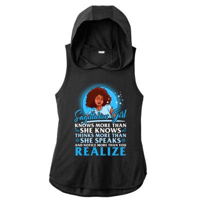 Sagittarius Black November December Birthday Gift Ladies PosiCharge Tri-Blend Wicking Draft Hoodie Tank