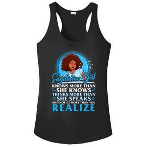 Sagittarius Black November December Birthday Gift Ladies PosiCharge Competitor Racerback Tank