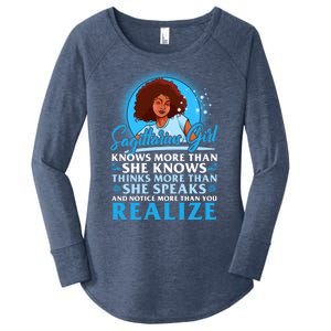 Sagittarius Black November December Birthday Gift Women's Perfect Tri Tunic Long Sleeve Shirt