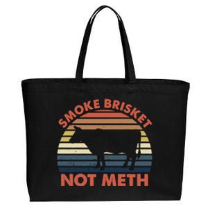 SMOKE BRISKET NOT METH Funny BBQ Barbecue Grill Meat Smoking Cotton Canvas Jumbo Tote