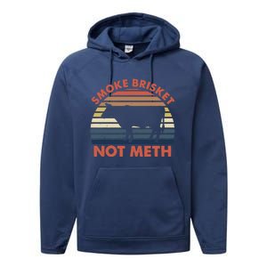 SMOKE BRISKET NOT METH Funny BBQ Barbecue Grill Meat Smoking Performance Fleece Hoodie