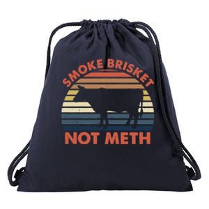 SMOKE BRISKET NOT METH Funny BBQ Barbecue Grill Meat Smoking Drawstring Bag