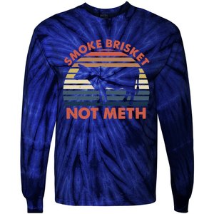 SMOKE BRISKET NOT METH Funny BBQ Barbecue Grill Meat Smoking Tie-Dye Long Sleeve Shirt