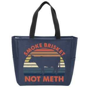 SMOKE BRISKET NOT METH Funny BBQ Barbecue Grill Meat Smoking Zip Tote Bag