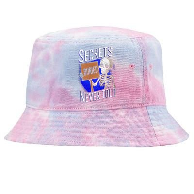 Secrets Buried Never Told Funny Tie-Dyed Bucket Hat