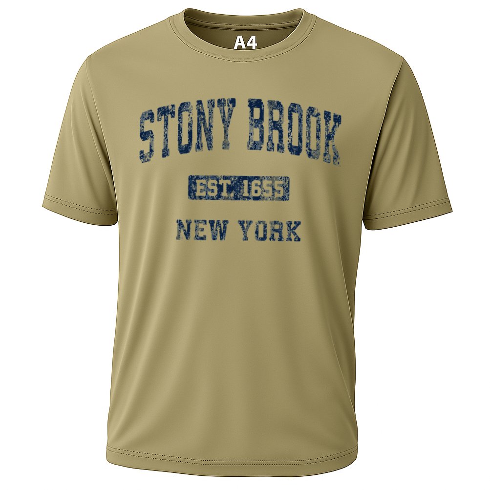 Stony Brook New York Ny Vintage Athletic Sports Cooling Performance Crew T-Shirt