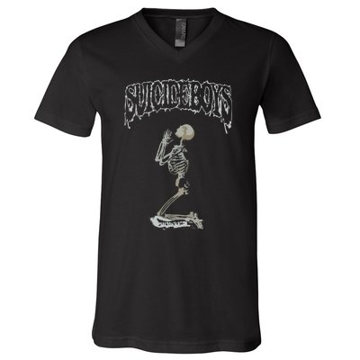 Suicide Boy Now The Moons Rising Album Poster V-Neck T-Shirt