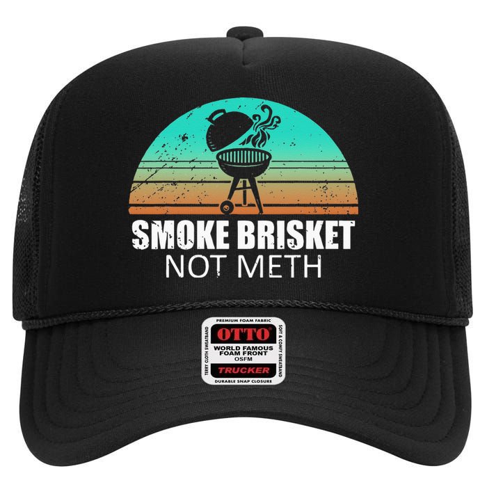 Smoke Brisket Not Mesh Crack Grilling Smoking Father High Crown Mesh Back Trucker Hat