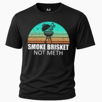 Smoke Brisket Not Mesh Crack Grilling Smoking Father Cooling Performance Crew T-Shirt