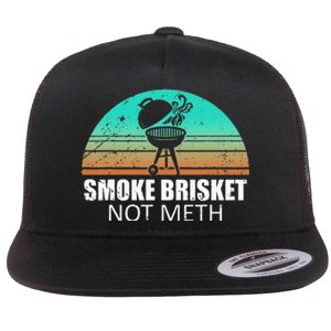 Smoke Brisket Not Mesh Crack Grilling Smoking Father Flat Bill Trucker Hat