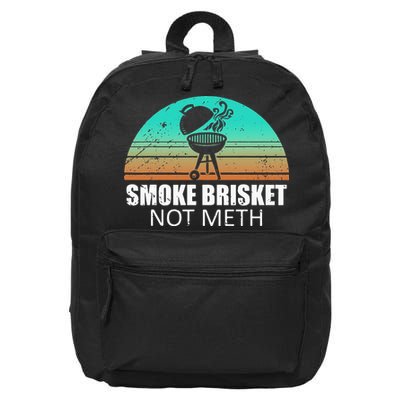 Smoke Brisket Not Mesh Crack Grilling Smoking Father 16 in Basic Backpack